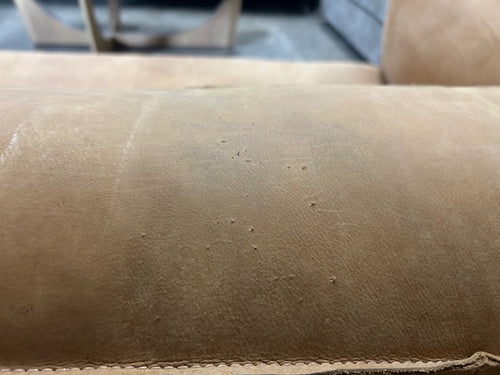 Cigar 92" Leather Sofa - Rawhide Tan