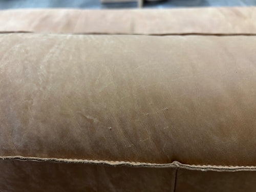 Cigar 92" Leather Sofa - Rawhide Tan