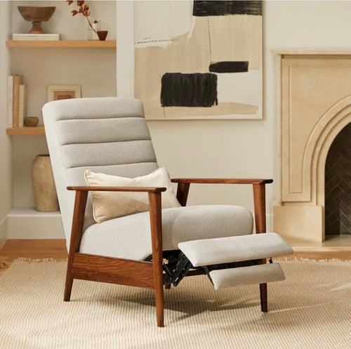 Pair of Ellow 28.5in Reclining Lounge Chairs - Ashford Gray