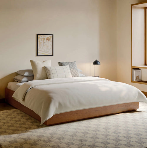 Leif King Platform Storage Bed - Smoked Oak