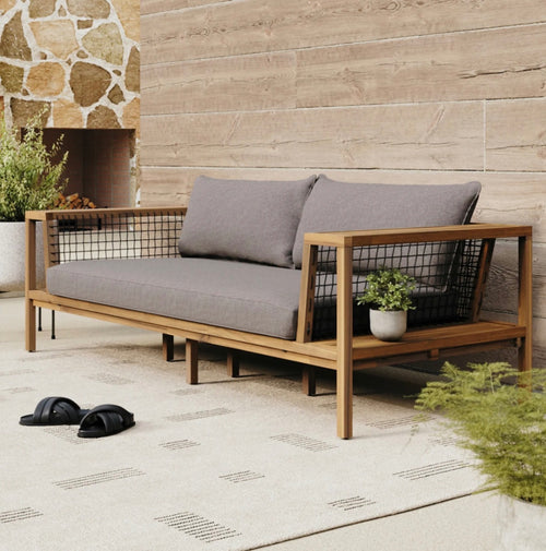 CLEARANCE Callais 90.5" Outdoor Sofa & Cover - Taupe Gray