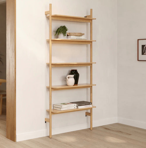 Heidi 33.25" Modular Shelving Unit, Wide - White Oak