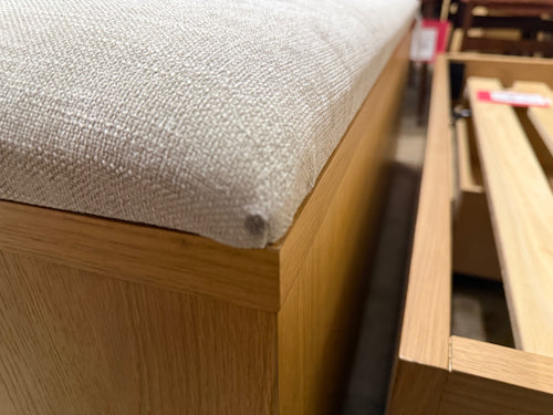 Kouva 47" Bench - Natural Oak And Santolina Gray