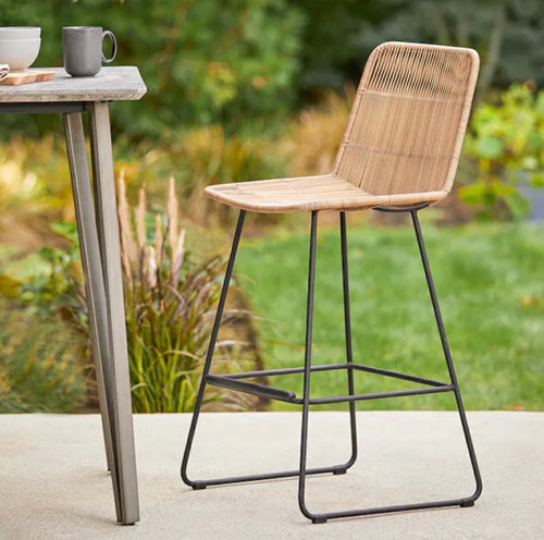 Set of 3 Selka Outdoor Counter Stools  - Natural