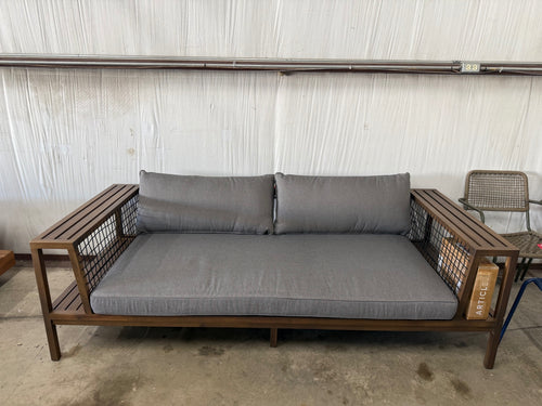 CLEARANCE Callais 90.5" Outdoor Sofa & Cover - Taupe Gray