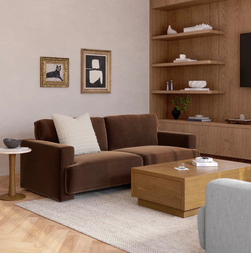 Sadie 89.75" Velvet Sofa - Hale Earth