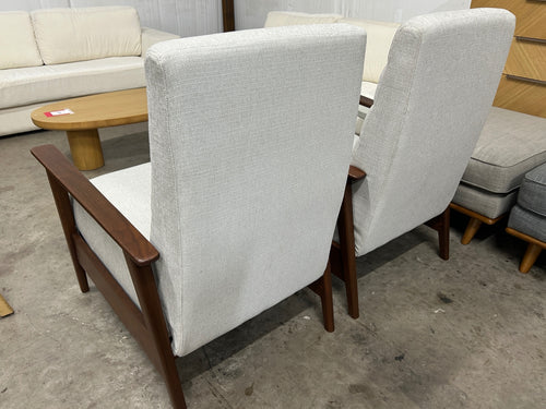Pair of Ellow 28.5in Reclining Lounge Chairs - Ashford Gray