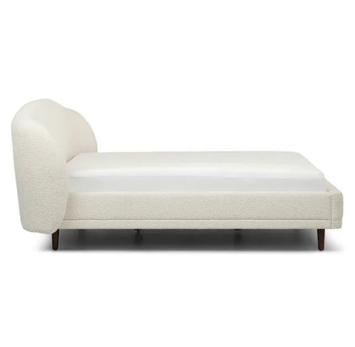 Kayra Queen Upholstered Bed - Ivory Bouclé