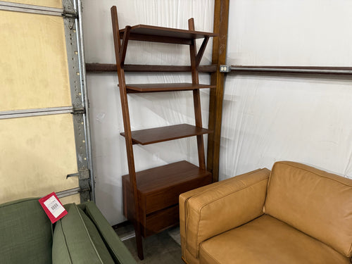 Harles 29.5" Shelving Unit With Storage - Walnut