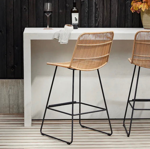 Set of 3 Selka Outdoor Counter Stools  - Natural