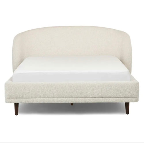 Kayra Queen Upholstered Bed - Ivory Bouclé