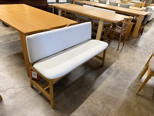 Nosh 51.5" Bench - Oak And Ratine Ivory