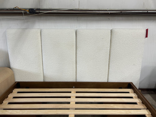 Noel King Headboard - Lunaria White Bouclé