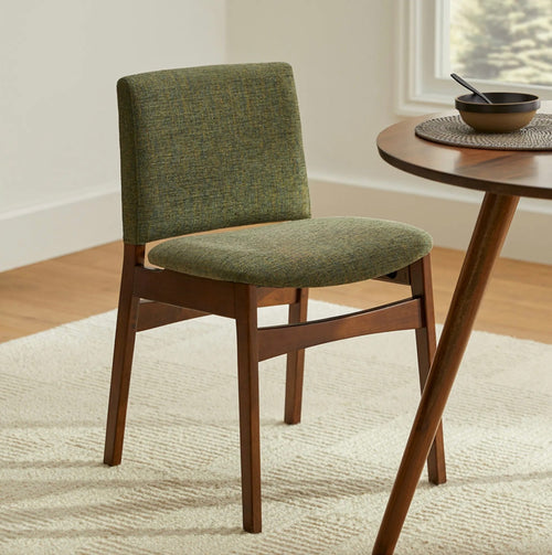 Set of 6 Nosh Dining Chairs - Walnut And Hemlock Green