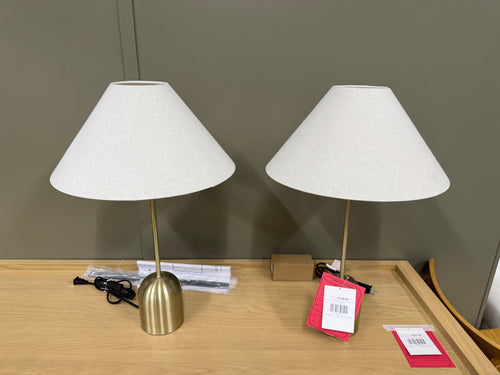 Pair of Markham Large Table Lamps - Brass