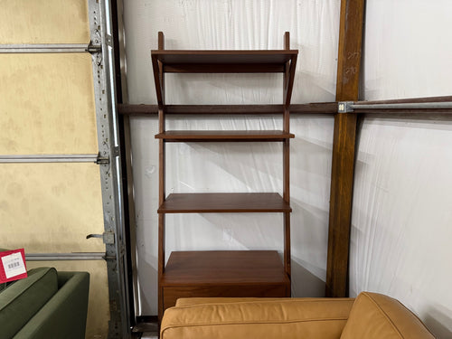 Harles 29.5" Shelving Unit With Storage - Walnut