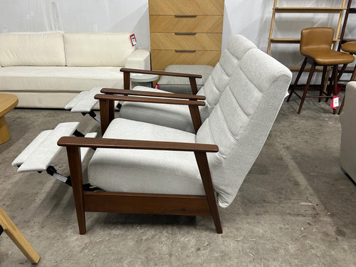 Pair of Ellow 28.5in Reclining Lounge Chairs - Ashford Gray