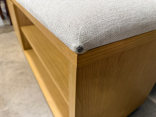 Kouva 47" Bench - Natural Oak And Santolina Gray