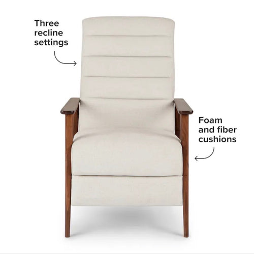 Pair of Ellow 28.5in Reclining Lounge Chairs - Ashford Gray