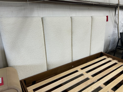 Noel King Headboard - Lunaria White Bouclé