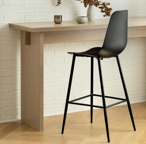 Set of 3 Svelti Bar Stools - Pure Black