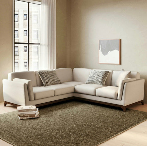 Ceni 88" Corner Sectional & Chair Set - Chalk Gray
