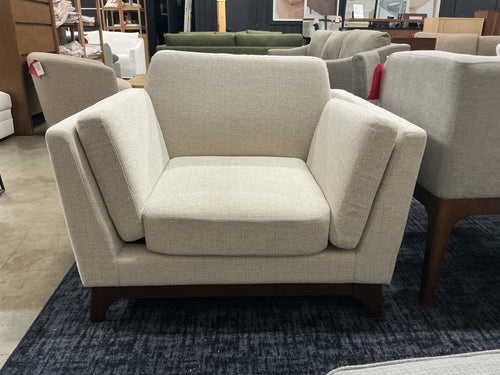 Ceni 88" Corner Sectional & Chair Set - Chalk Gray