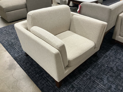 Ceni 88" Corner Sectional & Chair Set - Chalk Gray