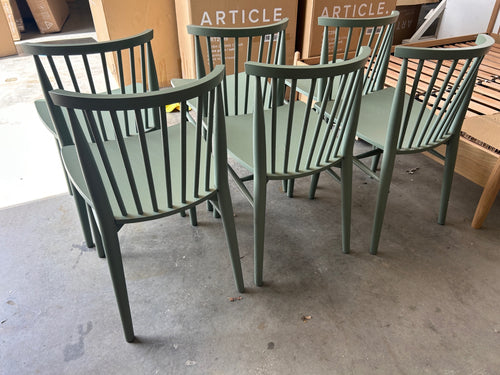 Set of 6 Rus Dining Chairs - Norfolk Green