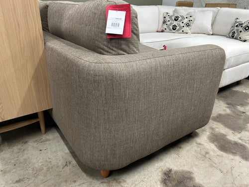 Vati 92" Sofa - Honey Oak And Buckler Brown