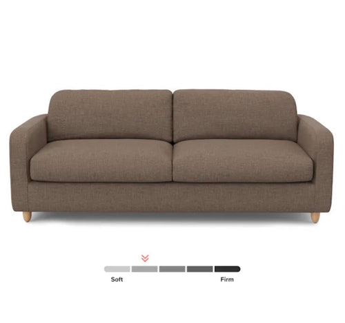 Vati 92" Sofa - Honey Oak And Buckler Brown