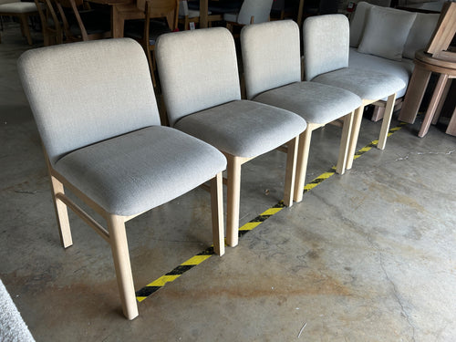 Set of 4 Mikkel Dining Chairs - White Oak And Santolina Gray