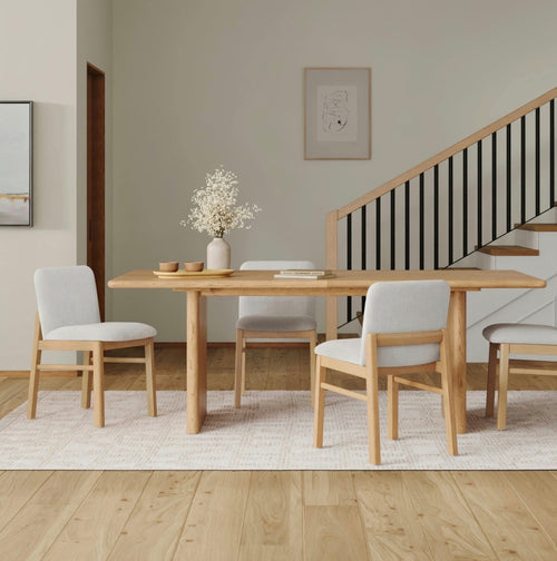 Set of 4 Mikkel Dining Chairs - White Oak And Santolina Gray