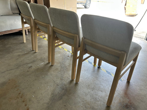 Set of 4 Mikkel Dining Chairs - White Oak And Santolina Gray