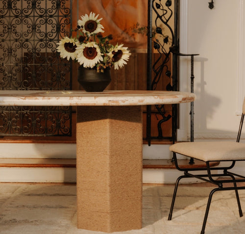Moe’s a Home Collection Sartoria Dining Table - Breccia Marble