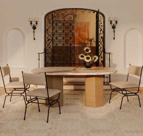 Moe’s a Home Collection Sartoria Dining Table - Breccia Marble