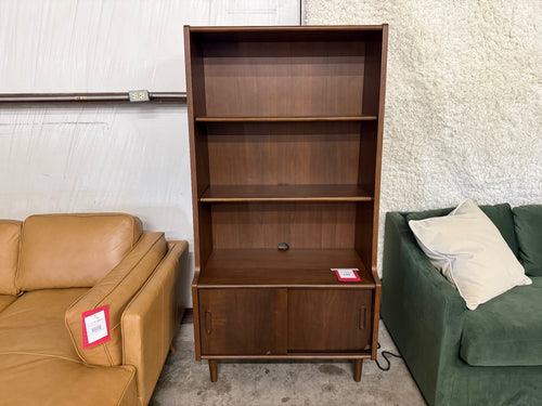 Frances 36" Bookcase With Storage - Walnut