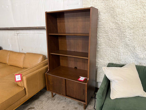 Frances 36" Bookcase With Storage - Walnut