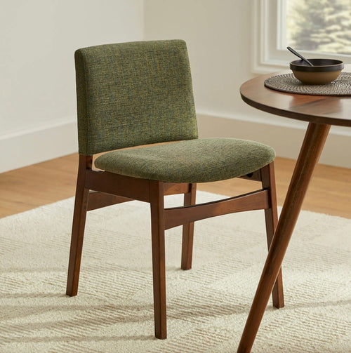 Set of 6 Nosh Dining Chairs - Walnut And Hemlock Green