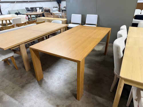 CLEARANCE Dako 76.75" - 116" Extendable Dining Table - Natural Oak