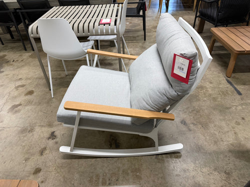 Eleya 31.5" Outdoor Rocking Chair - Cera Gray