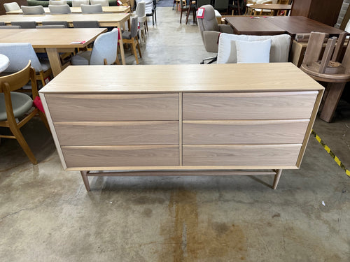 Lenia 6-Drawer Double Dresser - White Oak