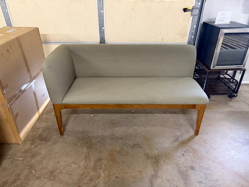 Rosin 56.75" Left Corner Banquette - Smoked Oak And Welsh Green