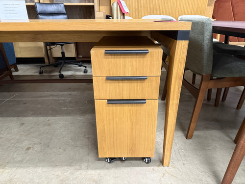 Madera 71" Desk and File Cabinet Set - Oak