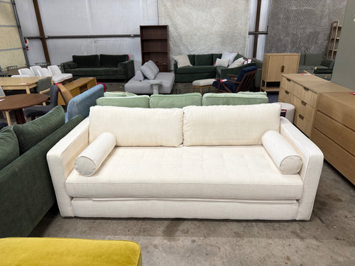 Sven 88" Tufted Sofa Bed - Biscuit Cream