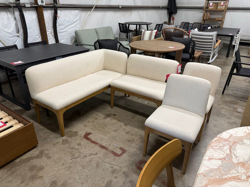 The Rosin Banquette Bundle - Natural Oak And Sand Ivory