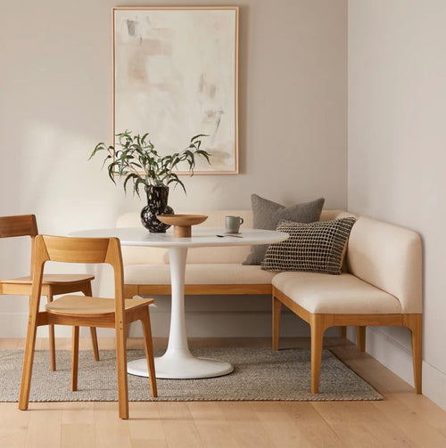 The Rosin Banquette Bundle - Natural Oak And Sand Ivory