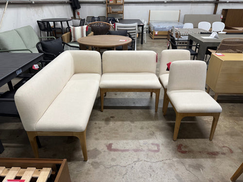 The Rosin Banquette Bundle - Natural Oak And Sand Ivory