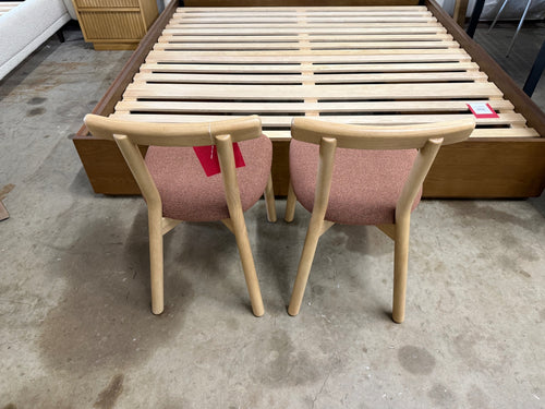Pair of Ulka Dining Chairs - White Oak And Ratine Oxide