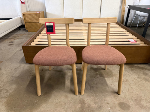 Pair of Ulka Dining Chairs - White Oak And Ratine Oxide